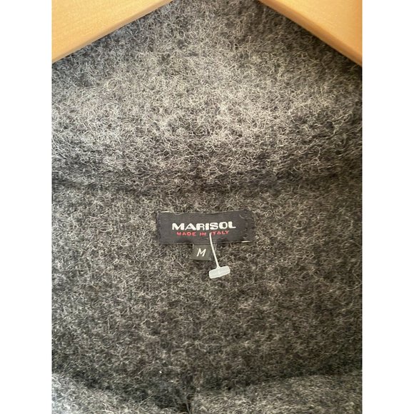 Italian Marisol Wool Sweater/Coat Gray Long Gorgeous Made In Italy - Picture 5 of 5